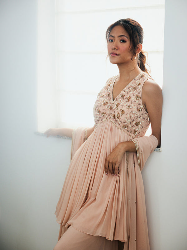 Blush Sand Sharara Set