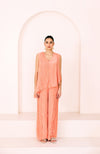 Peach Sunset Asymmetrical Tunic Set
