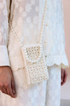 Beaded Pearl Phone Bag
