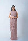 Hushed Rose Pre-Draped Saree