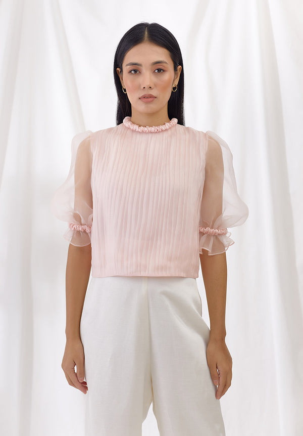 Rosewater Scrunchie Detail Top