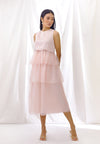 Rosewater Layered Organza Skirt
