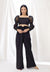 Midnight Billow Top And Drawstring Pants Set
