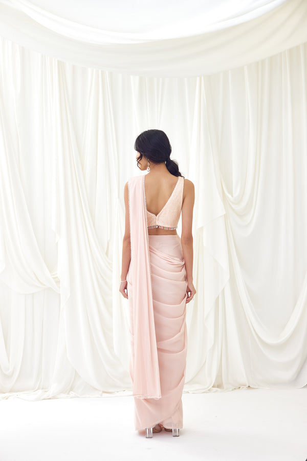 Frosted Flakes Pre-Draped Saree