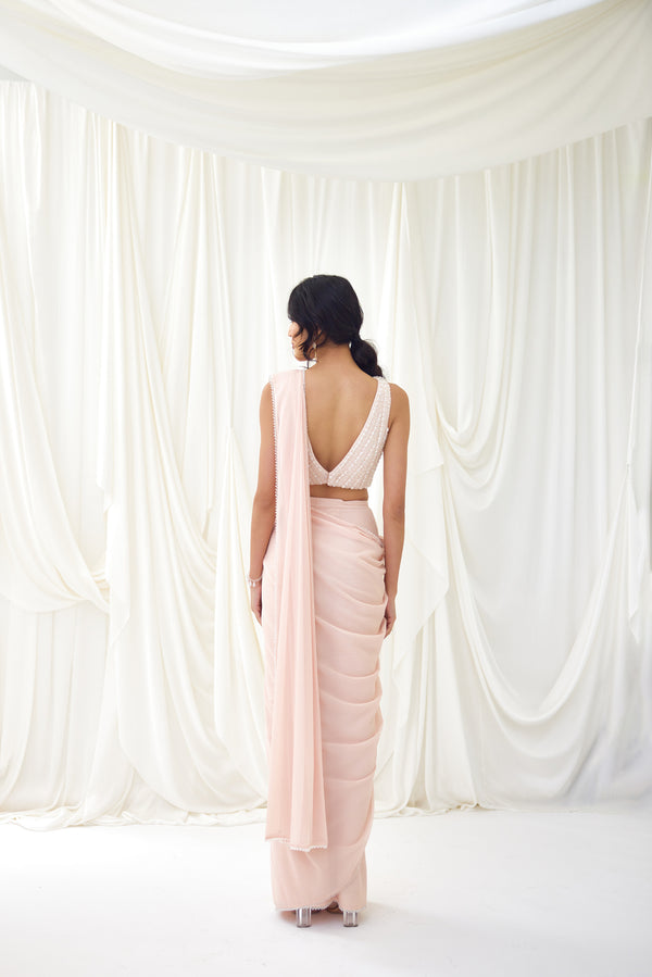 Frosted Chandelier Pre-Draped Saree