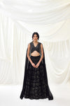 Nocturnes Lehenga Set in Black