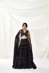 Nocturnes Lehenga Set in Black