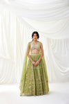 Nocturnes Lehenga Set in Green