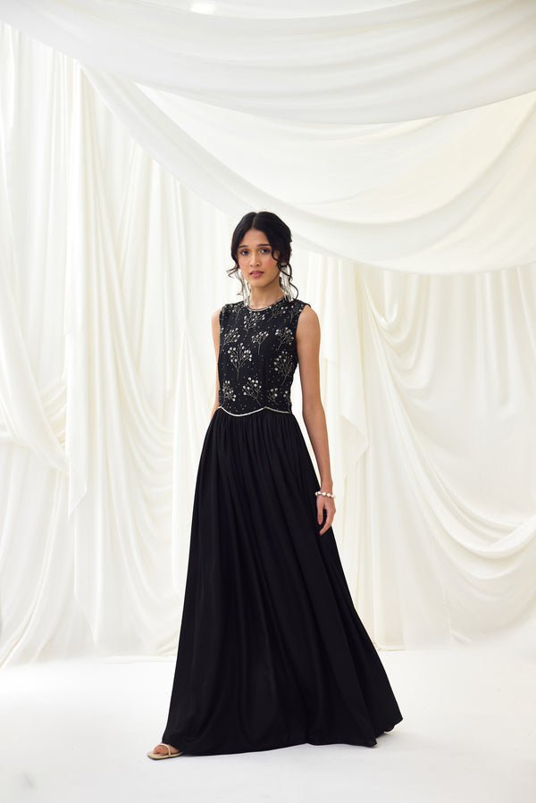 Bewitched Blooms Jumpsuit in Black