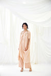 Gathered Kaftan Set in Pale Blush