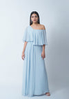 Cloud Blue Asymmetrical Panel Dress