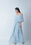 Cloud Blue Asymmetrical Panel Dress