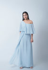 Cloud Blue Asymmetrical Panel Dress