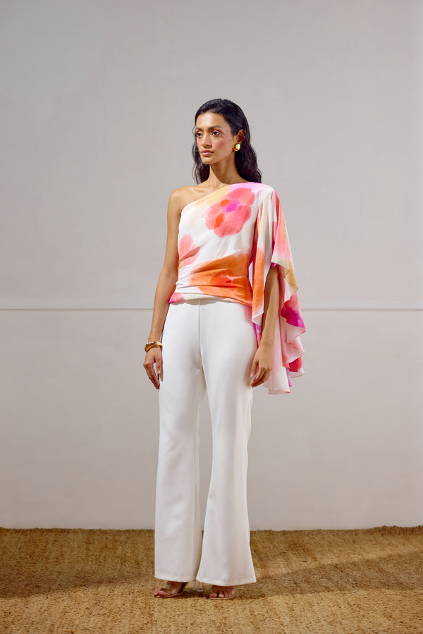 Flared Pants in White