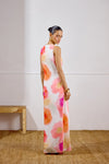 Sunset Soiree Printed Wrap Dress