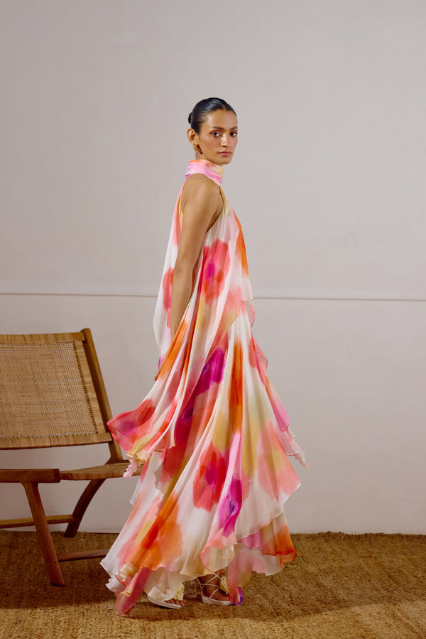 Zephyr Printed Layered Dress