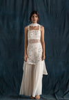 Ivory Organza Sharara Set