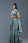 Rosemary Organza And Velvet Lehenga Set