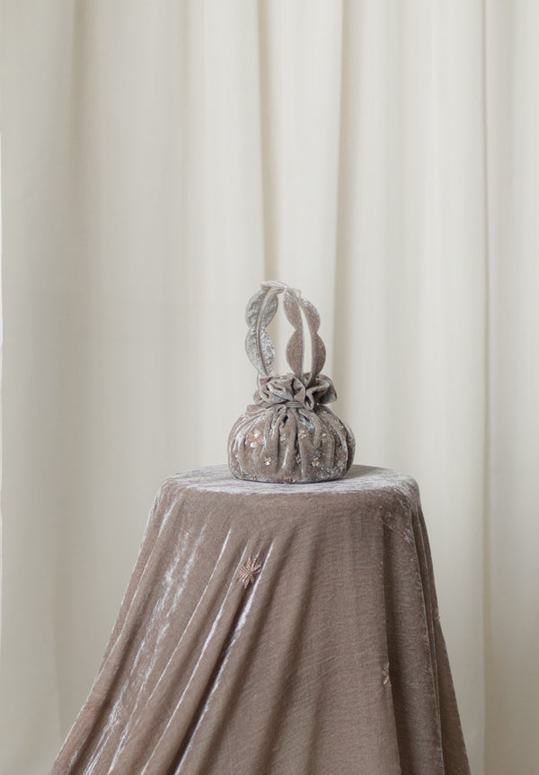 Hand Embroidered Drawstring Bag