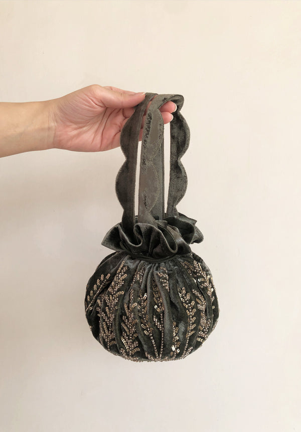 Hand Embroidered Drawstring Bag