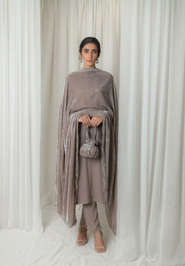 Smoke Grey Kurta Set