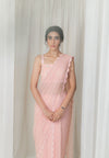 Blush Scallop Detail Pre-Stitched Saree