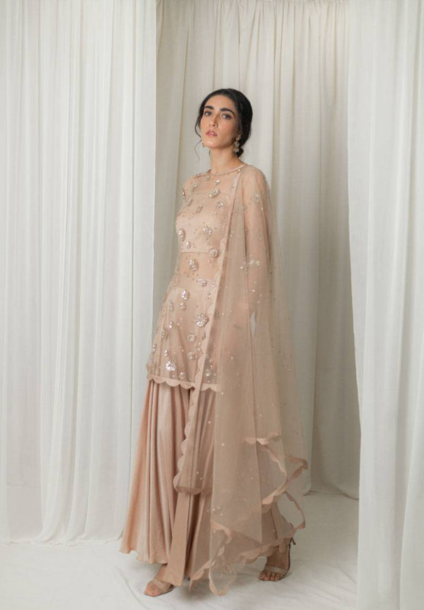 Gold Dust Sharara Set