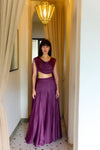 Horizons Lehenga Set in Mulberry