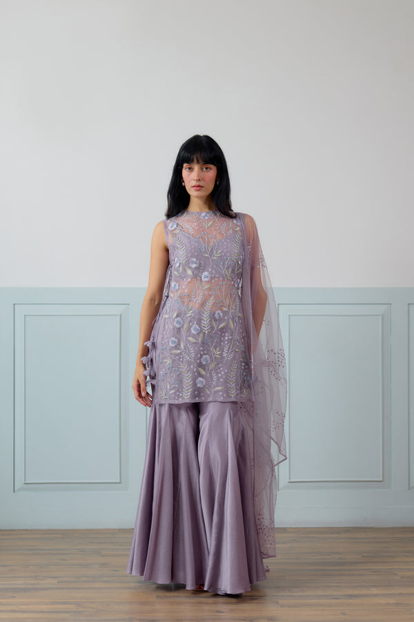 Forager Sharara Set in Lilac