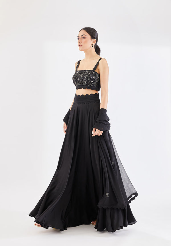 Midnight Cloudland Lehenga Set