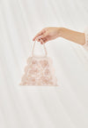 Blush Embroidered Mini Trapeze Bag