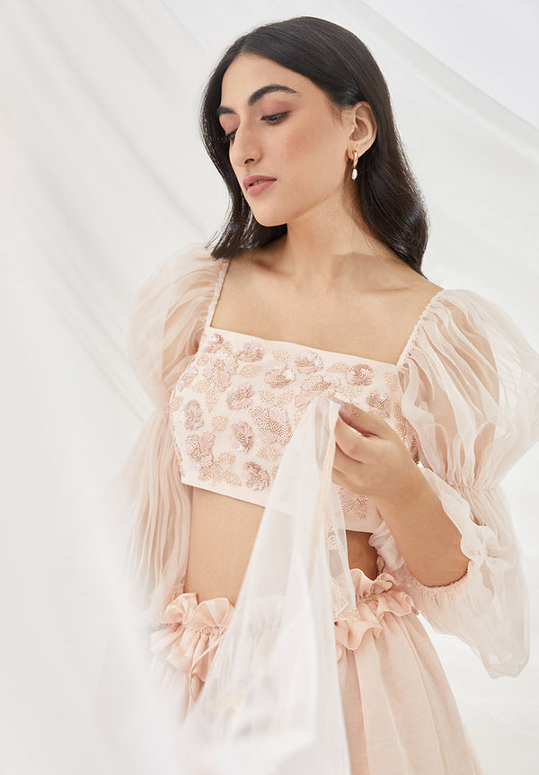 Blush Billow & Breeze Lehenga Set