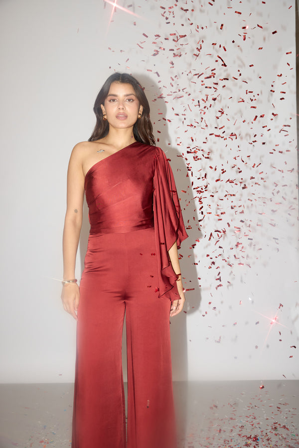 Billow Draped Jumpsuit