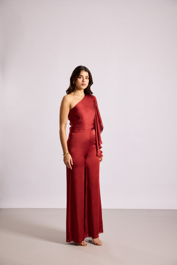 Billow Draped Jumpsuit