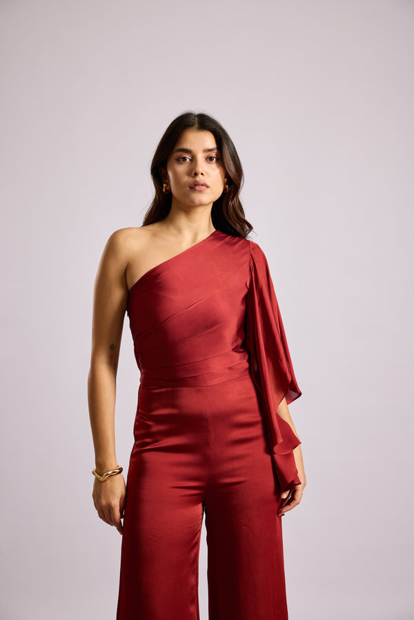 Billow Draped Jumpsuit