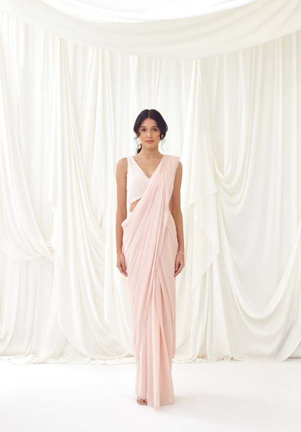 Frosted Chandelier Pre-Draped Saree