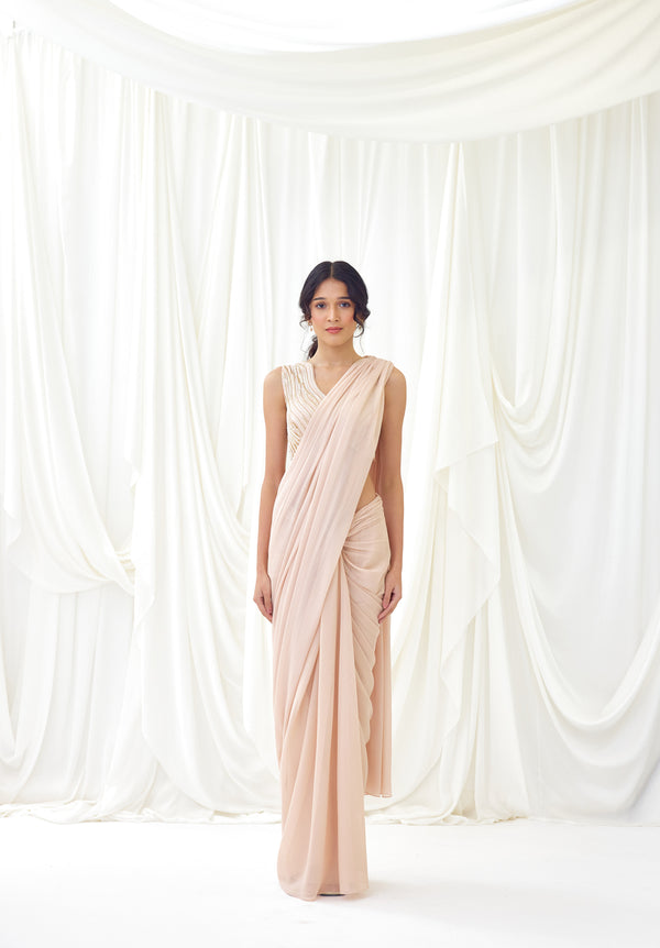 Sunset Waltz Pre-Draped Saree