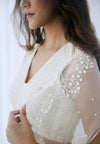 Ivory Organza Cloud Cape