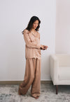 Latte Tailored Wide Leg Pants