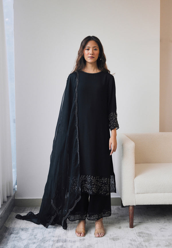 Midnight Embroidered Kurta Set