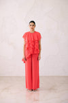Coral Red Making Waves Tunic Set