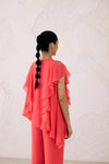 Coral Red Making Waves Tunic Set