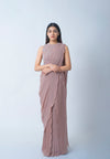 Hushed Rose Pre-Draped Saree