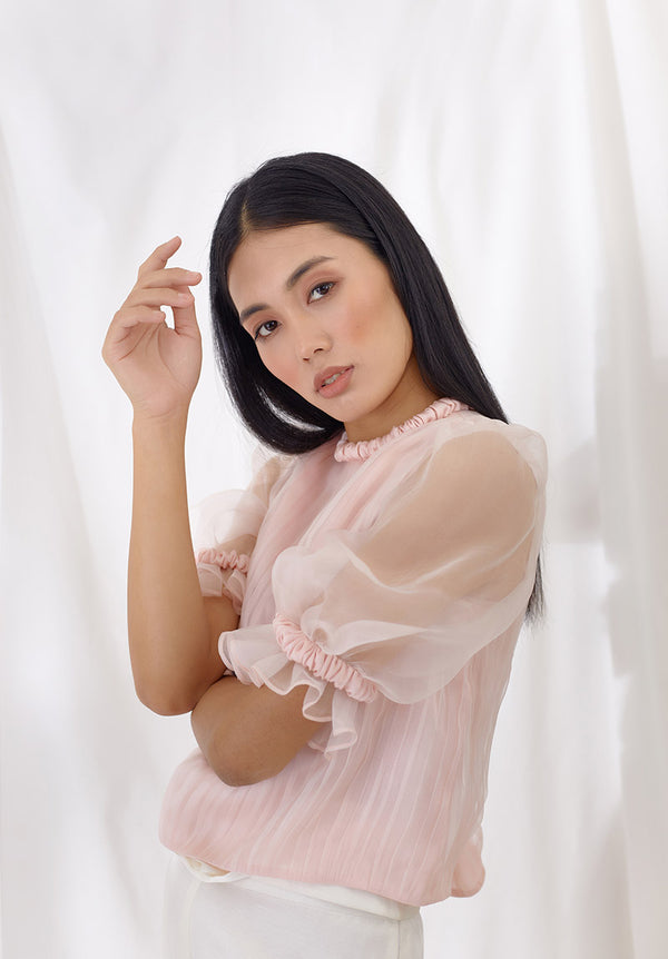 Rosewater Scrunchie Detail Top