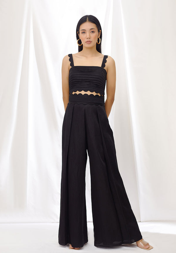 Midnight Scallop Detail Pants