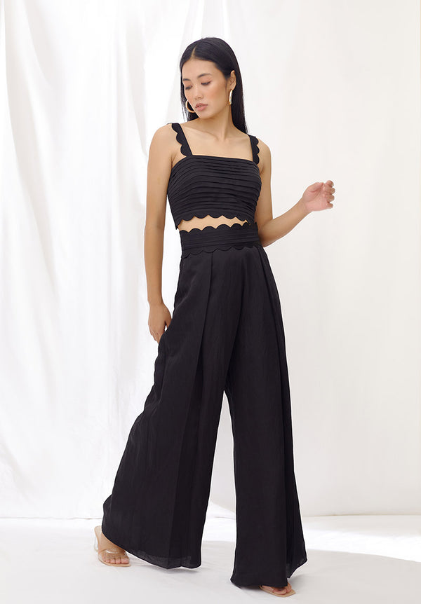 Midnight Scallop Detail Pants