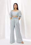 Seafoam Top And Drawstring Pants Set