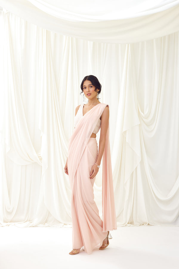 Frosted Chandelier Pre-Draped Saree