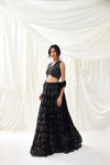 Nocturnes Lehenga Set in Black