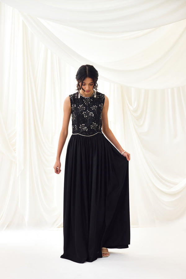 Bewitched Blooms Jumpsuit in Black